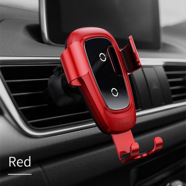Red Car Phone Mount,Car Phone Holder Air Vent,Gravity Linkage 